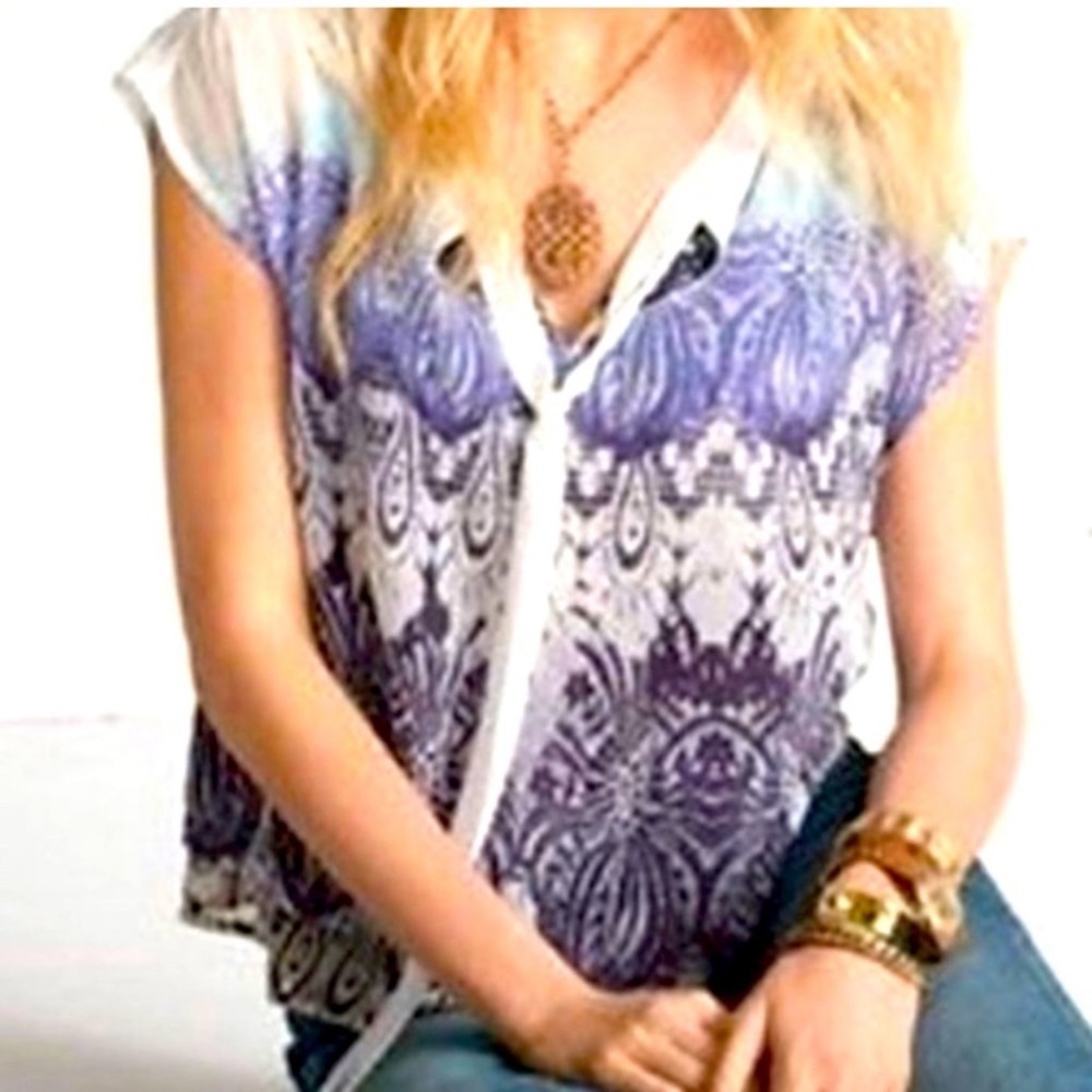 CAbi layered blouse #238 XS